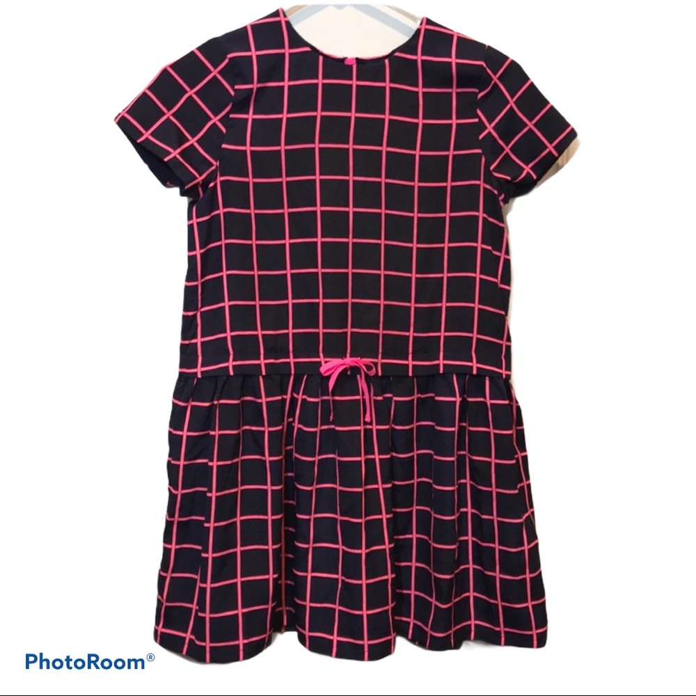 Rockets of Awesome Blue & Pink Drop waist dress Girls Size 10/12